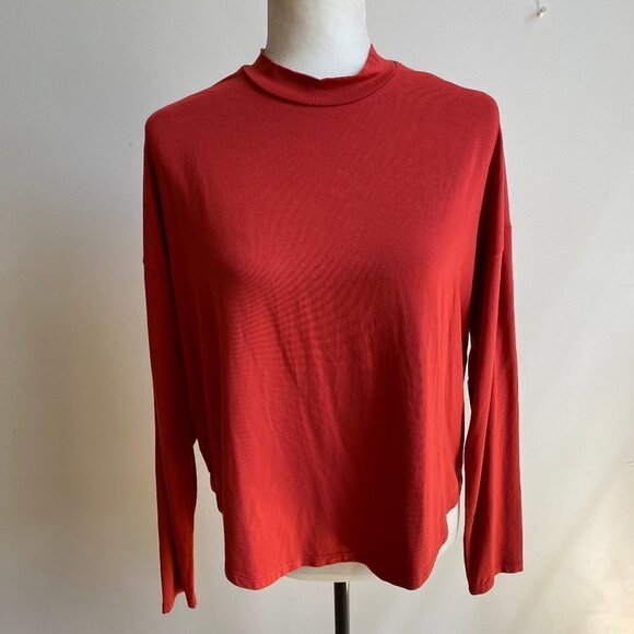 MADEWELL "Tatiana" Mock Neck BNWT Orange Top New - Picture 3 of 8